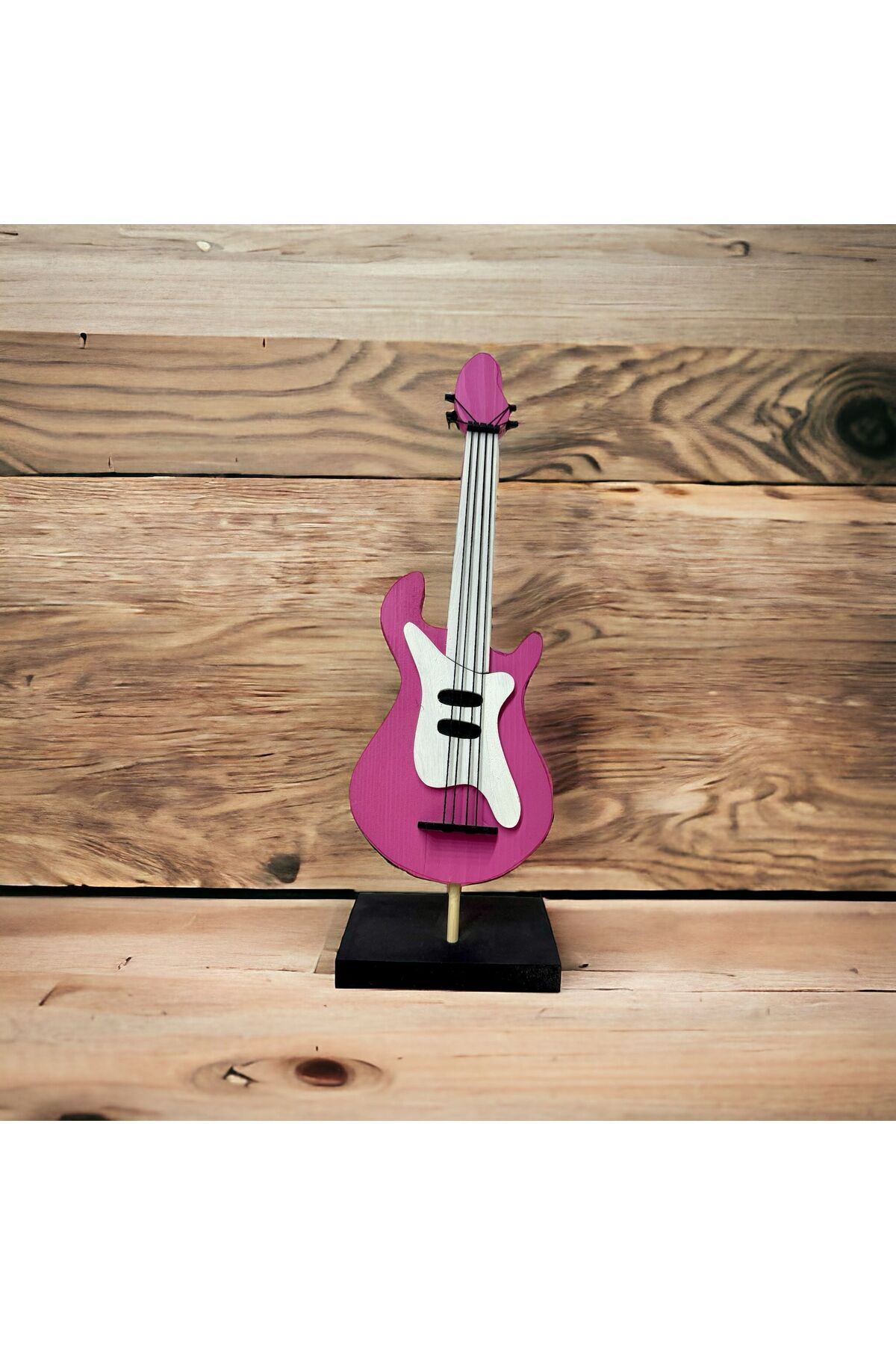 CEren WOODEN Dekoratif  El Yapımı Ahşap Elektro Bass Gitar