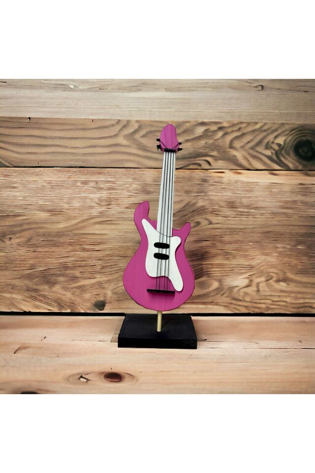 CEren WOODEN Dekoratif  El Yapımı Ahşap Elektro Bass Gitar